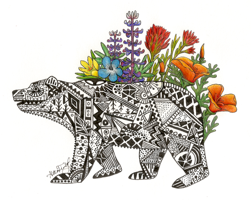 Illustration of California Bear Flora